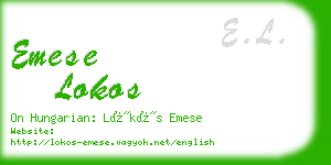 emese lokos business card